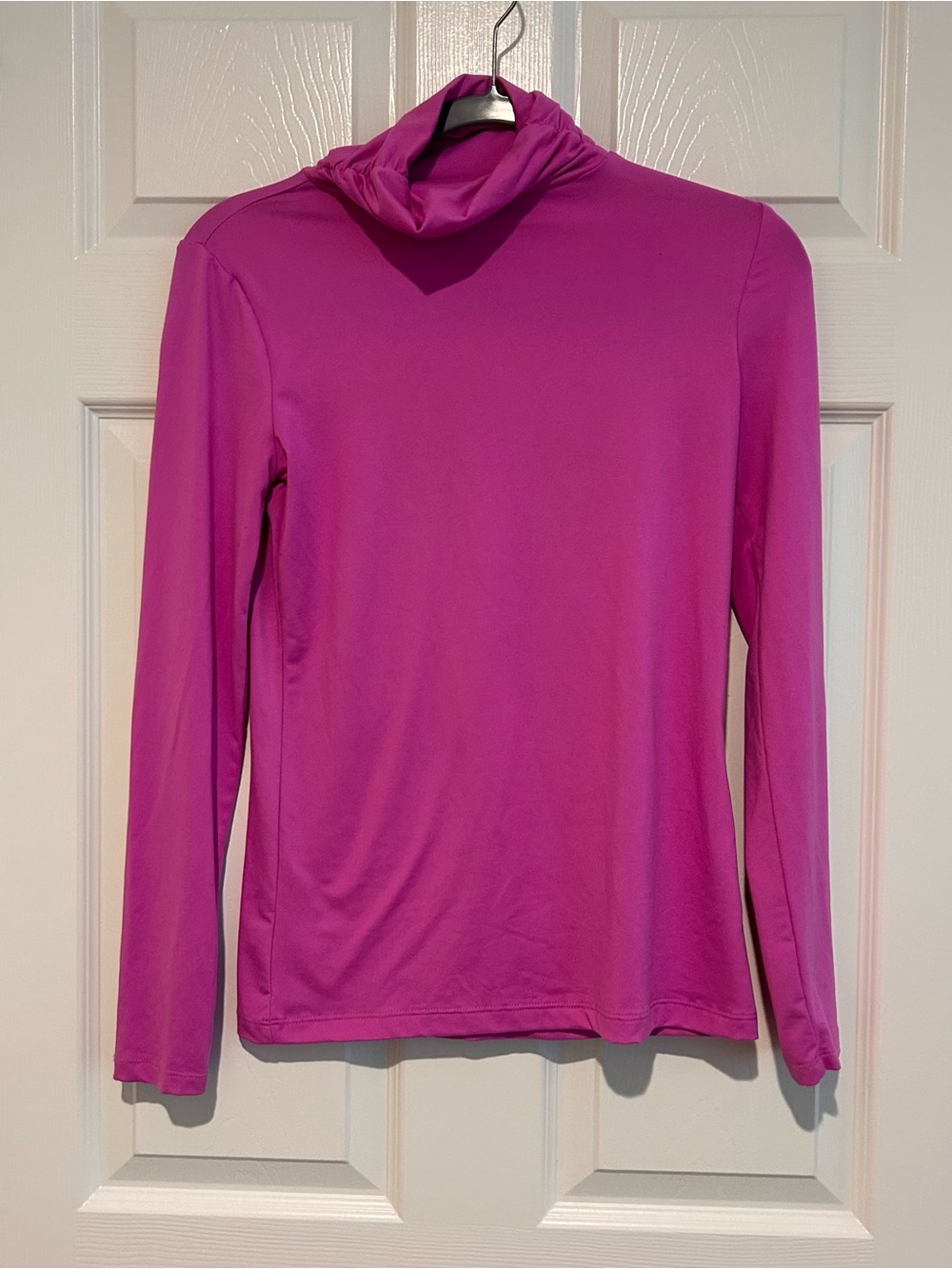 Zenana Super Soft Bright Magenta Turtleneck Long Sleeve Top